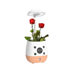 Kreative Smart Garden LED wachsen Licht Indoor Blumentöpfe & Pflanz gefäße mit Desktop-Luftbe feuchter drahtlosen Lautsprecher Kalender Blumentopf