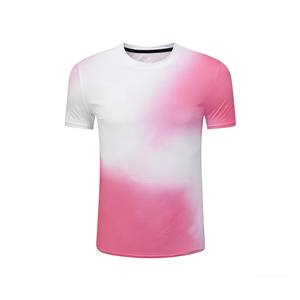 T-shirt de sport à manches courtes en polyester premium à séchage rapide avec impression par sublimation personnalisée, dégradé, pour les sports de plein air, marathon - Product Image 3