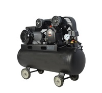 Nouveau design, excellent compresseur d'air à courroie à 2 cylindres, silencieux, portable, 100 litres, pistons