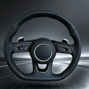 Volant en cuir style RS à <span class=keywords><strong>prix</strong></span> d'usine, Plug and Play pour <span class=keywords><strong>Audi</strong></span> R8 TTRS C6 C7 C8 A3 A4 A6 A8 S4 S5 S7 SQ5 RS3 RS5 RS7 - Product Image 4