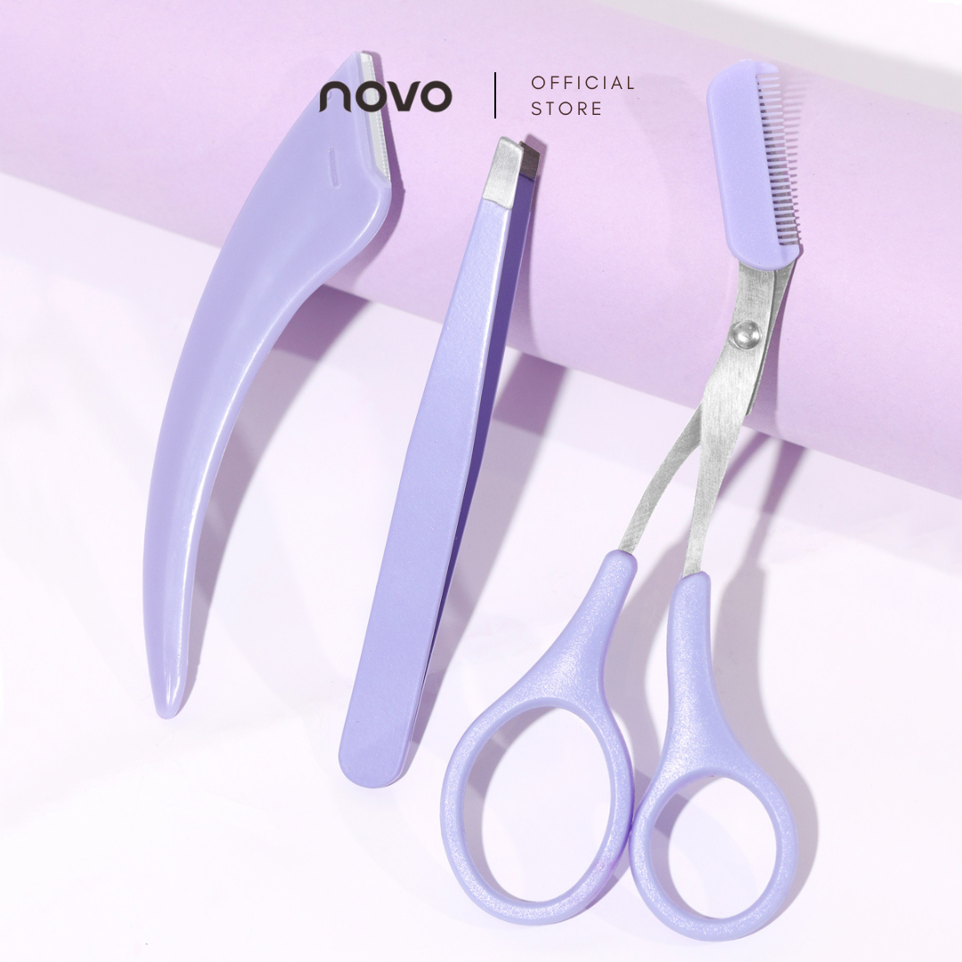 OEM Custom logo Eyebrow Trimmer 3pcs Trim Eyebrows Set Makeup Tools Eyebrow Beauty Tools Facial Trimmer Factory Manufacturer