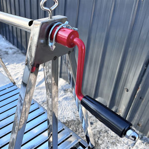 <span class=keywords><strong>Parrilla</strong></span> de Carbón y Leña para Patio, Ajustable en Altura, de Acero, Modelo HDL28, Estilo Santa María, Asado, Barbacoa Argentina, con Carrito - Product Image 3