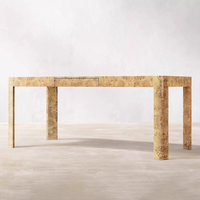 Bureau d'art moderne en bois massif écologique American Rh Furniture avec tiroirs, démontable et durable