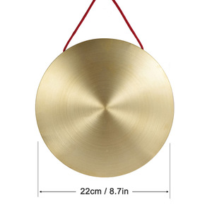 Nouveauté 22 cm main Gong cymbales laiton <span class=keywords><strong>cuivre</strong></span> chapelle opéra Instruments de <span class=keywords><strong>percussion</strong></span> avec marteau rond - Product Image 2