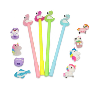 Decorazione per Matite in PVC Morbido a Forma di Animali Cartoon, Accessorio per Cancelleria Studenti - Product Image 5