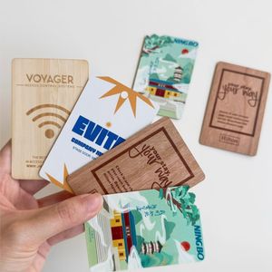 스마트 카드 다양한 형태 NFC 나무 호텔 키 카드 대나무 RFID 방수 13.56MHz CR80 명함 - Product Image 2