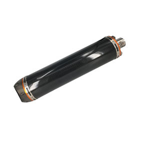 Silencieux d'échappement de moto universel en Fiber de carbone BM039CC 60.5mm avec silencieux pour CB1000R Z800 CBR600 <span class=keywords><strong>NC700S</strong></span> - Product Image 1