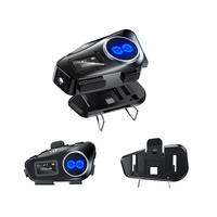 Système d'intercom pour casque de moto Y6X 4-Riders pour 5.1 casques avec écran OLED étanche IPX6, radio FM et portée de groupe de 1000 m
