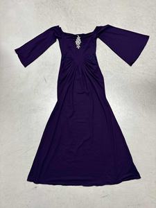 Elegant Flare Sleeve Floor-Length Solid <b>Dress</b>-<b>Womens</b> Strapless A-Line High Waist Eco-Friendly Trumpet Hem Skinny Fit Wholesale - Product Image 2