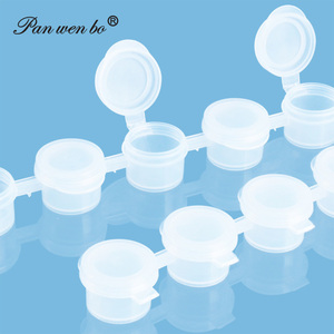 2/3/5/10ml 6/8 Kết Nối Lon Acrylic Mini Sơn <span class=keywords><strong>Container</strong></span> Dải Lưu Trữ Rõ Ràng Rỗng Sơn Nồi Với Nắp - Product Image 3