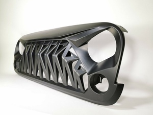 Parrilla Delantera Modificada para Jeep Wrangler JK/JKU <span class=keywords><strong>Rubicon</strong></span> Sahara Sport 2007-2018, ABS (Negro Mate) - Product Image 6