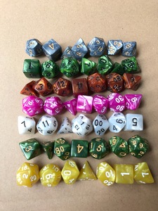 Set di dadi per coppie con motivo di perle acriliche da 7 pezzi a più lati Dragon Eye <span class=keywords><strong>D</strong></span> poliedrico Prtg che corre dadi per gruppi - Product Image 6