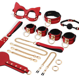 Traje de Bondage BDSM de Cuero Genuino, Juguetes Sexuales para Parejas, Esposas para Juegos de <span class=keywords><strong>Dominación</strong></span> Masculina - Product Image 2