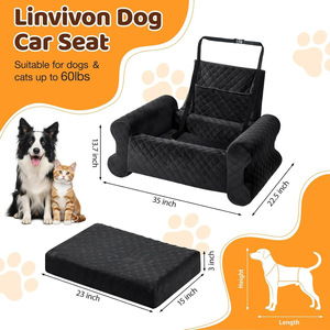Siège <span class=keywords><strong>rehausseur</strong></span> pour chien lavable pour <span class=keywords><strong>voiture</strong></span> |   Lit de voyage pour animaux de compagnie avec harnais de sécurité |   Siège de <span class=keywords><strong>voiture</strong></span> multifonctionnel pour animaux de compagnie, pour la <span class=keywords><strong>voiture</strong></span>, la maison et l'extérieur - Product Image 5