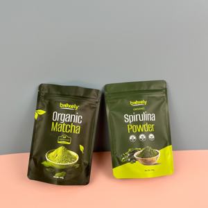 Bolsa de Pie para Envasado de Té de Grado Alimenticio, Impresa Digitalmente, Resistente a la Humedad, con Cierre Hermético para Matcha y Espirulina - Product Image 2