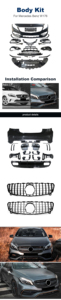 Bonne vente <span class=keywords><strong>Prix</strong></span> d'usine Modification de voiture Grille de pare-chocs Kit de carrosserie de mise à niveau pour Mercedes-Benz Classe A W176 Changement tardif en <span class=keywords><strong>A45</strong></span> <span class=keywords><strong>AMG</strong></span> - Product Image 4