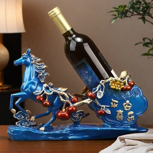 เครื่องประดับชั้นวางไวน์รูปปั้นเรซิ่นอีพ็อกซี่สีแดงคุณภาพสูงความสุขในการรับประทานอาหารด้านข้างของตกแต่งใหม่ความคิดสร้างสรรค์ของจีน - Product Image 3