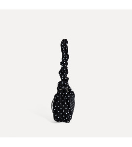 Bolso plisado de nailon con estampado de lunares, ligero y súper popular, en forma de nube, lindo y sencillo, para niñas, con cordón ajustable. - Product Image 4