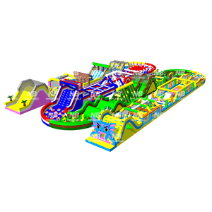 Lona de PVC para equipos de juegos infantiles, atracciones de parques temáticos para exteriores e interiores, pista de obstáculos inflable, inflable de entretenimiento - Product Image 3