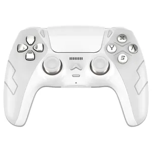 Pengontrol Game putih nirkabel, kontroler Game untuk PS4 dengan Linear Trigger Gamepad untuk PS4/Android/PC