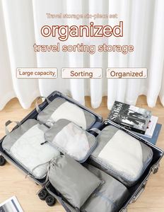 Unisex Ultra-Light Waterproof Compression Packing Cubes <b>Space</b>-<b>Saving</b> Travel Organizer Set - Product Image 4