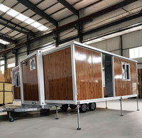Petite maison préfabriquée bureau hôtel chambre salle de bain boutique 20 pieds résistant aux tremblements de terre conteneur extensible pliant sur roues