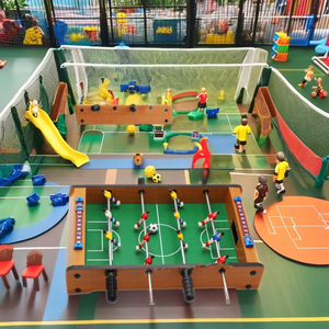 Mini Calciobalilla in Legno Marrone per Bambini, Tavolo da Calcio da Interno Facile da Trasportare - GB0332-S con Servizio OEM, Accessorio per Gioco Baby Foot - Product Image 2