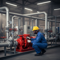 Pompe en ligne stabilisatrice de pression et de surpression, Pompe électrique d'incendie, Pompe à eau pour systèmes de hydrant et d'incendie à jet