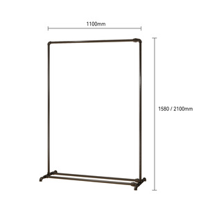 Perchero Industrial de Tubos, Perchero de Tubos Negro Vintage Independiente, Organizador para Colgar Ropa, Exhibición para Minoristas - Product Image 2