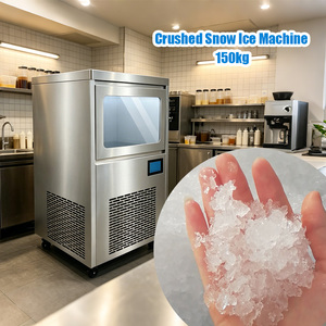 Machine à glace pilée YISO 150 kg, machine à glace en flocons commerciale, capacité de stockage de 80 kg, 220 V, 850 W, refroidissement par air et eau, pour <span class=keywords><strong>restaurant</strong></span>, café - Product Image 3