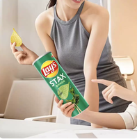 Chips de Patata con Algas Asadas 90g*24, Sabor Exótico Asiático a Nori, Auténticos Snacks de Primera Calidad al por Mayor para el Mercado Asiático y Norteamericano