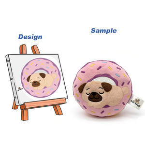 Juguetes de Peluche Personalizados de Material Ecológico, Juguetes de Peluche con Forma de Donut, Juguetes de Peluche con Forma de Comida para Promoción Corporativa - Product Image 1