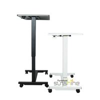 Table de lit réglable en hauteur pneumatique à roulettes de style hospitalier, idéale pour les lits d'hôpital