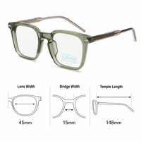 Montura de gafas ultrafina, montura óptica profesional para hombres y mujeres, estilo clásico informal, uso cómodo y ligero, lentes antiazules