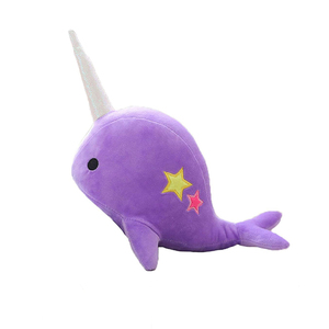 Juguete de Peluche de <span class=keywords><strong>Ballena</strong></span> Narval Personalizado de Fábrica, Adorable Peluche de Animales Marinos <span class=keywords><strong>con</strong></span> Relleno de Algodón PP para Regalos Infantiles - Product Image 1