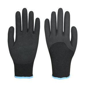 Soğuk dayanıklı 3/4 nitril daldırma kış iş eldivenleri çift kat akrilik astar kumlu nitril kaplı sıcak koruyucu eldiven - Product Image 1