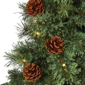 Árboles de Navidad Populares, Árbol de Navidad Artificial de 90/120 cm, Árbol de Navidad con Agujas de Pino, Luces LED y Piñas - Product Image 2