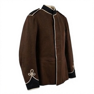 Chaqueta de Invierno para Hombre, Color Marrón, con Cuello Alto, Tejido Transpirable, Diseño Personalizado, Resistente, para Actuaciones en Escenario - Product Image 4