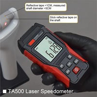 Tacómetro Láser Digital TA500 con Medición de RPM con y sin Contacto Pantalla Retroiluminada Velocímetro