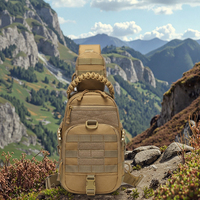 Sac à dos tactique géométrique sportif à bandoulière, grande capacité, léger, EDC, sac d'assaut Molle, doublure en nylon