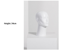 Tête de mannequin féminin en ABS blanc brillant de haute qualité pour l'affichage de chapeaux, de perruques et d'écharpes