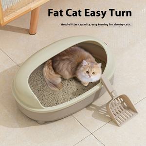 Maishi Bac à litière anti-éclaboussures <span class=keywords><strong>pour</strong></span> <span class=keywords><strong>chat</strong></span> d'une capacité <span class=keywords><strong>de</strong></span> 20 litres, toilette semi-fermée <span class=keywords><strong>pour</strong></span> excréments <span class=keywords><strong>de</strong></span> chaton, 10kg <span class=keywords><strong>de</strong></span> plastique PP disponible, petit et grand - Product Image 2