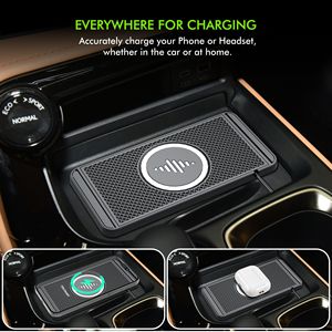 Chargeur sans fil 2 en 1 15 W, tapis de charge rapide, chargeurs de téléphone portable pour la maison et la voiture, <span class=keywords><strong>adaptateur</strong></span> de chargeur, support pour écouteurs, pratique - Product Image 2