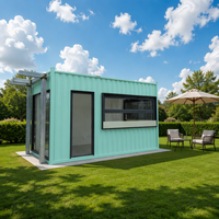 Conteneur d'expédition modifié en kit pour café - Stand de café pop-up moderne de 10 pieds pour centre commercial