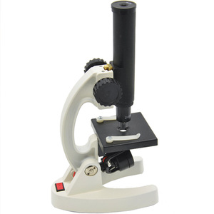 Microscope biologique 200x pour étudiants avec source de lumière et alimentation, microscope métallique 200x pour l'école primaire - Product Image 1