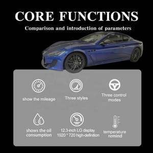 วิทยุติดรถยนต์พร้อมจอ LCD ดิจิตอลสำหรับมาเซราติ จีที ปี 2007 2008 2009-2018 แผงหน้าปัดคริสตัล จอแสดงผลเสมือนจริง มาตรวัดความเร็ว - Product Image 4