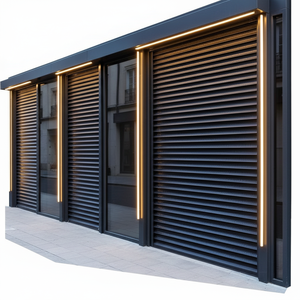 Porte de <span class=keywords><strong>garage</strong></span> à enroulement électrique en alliage d'aluminium Changzhengyuan W-22, style moderne et simple, isolation thermique, coupe-vent - Product Image 5