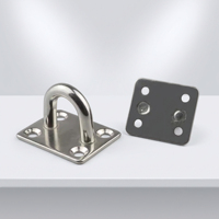 Plaque de fixation carrée en acier inoxydable 304 316, 5 6 8 mm, anneau de sécurité multifonctionnel pour voile, auvent, bateau, accessoires marins