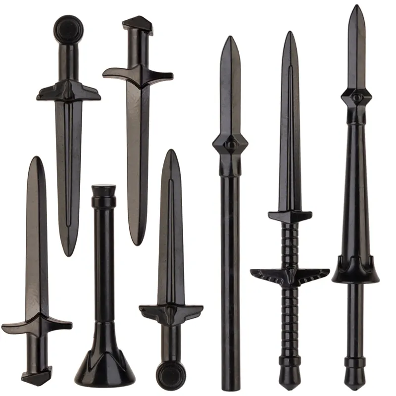 Koruit época mediaeval vezes gondor, cisne, armas, espada para 4cm, figuras, blocos de construção, tijolo, acessórios, brinquedos para legoings