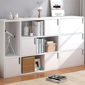 Holesale helf 3 ooooden ITH liding Doors ooookcase tortorage - Product Image 2